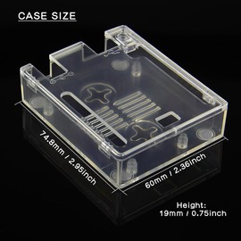 Geekworm UNO R3 R4 Case | Protective Enclosure ABS Computer Box for Arduino UNO R4/UNO R3/UNO WiFi REV2/UNO REV3- Transparent