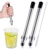 Lasnten 2 Pack Straw Puncher for Plastic Lids Lemonade Cups,