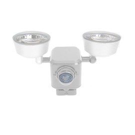 Lumenology Dual Security Motion Sensor Spotlights with Adjustable Heads and Sensitivity - Ultra-Bright 1,000 Lumen LED Flood Light - Waterproof/Outdoor (White)