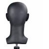 Si Fi Pvc Mannequin Head Black Male Manikin Dummy Stand