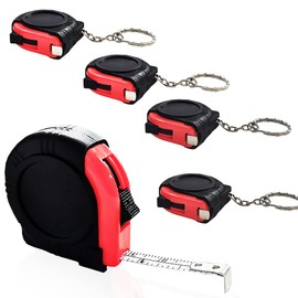 Kids Tape Measure 3ft/1m, 5 Pack Measuring Tape Retractable, Mini Tape Measure,Inch/Metric Tape Measure with Slide Lock, Pocket Tape Measures Keychains for Daily Use