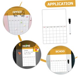 KICHOUSE 2sets Magnetic Weekly Planning Whiteboard Reusable Schedule Boards Markers for Family Lists Reminders and Fridge Organization and Easy to Write
