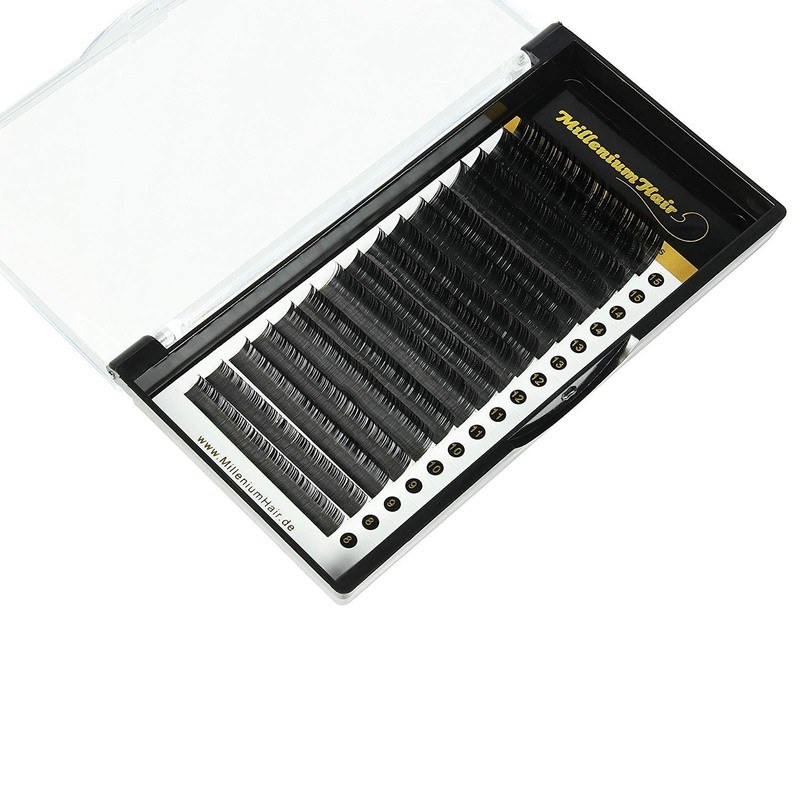 MilleniumHair Silk Lashes C-Curl Eyelash Extension, Mixed Lengths 8-15 mm