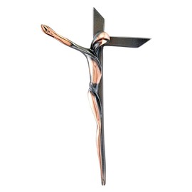 Trinity Church Supply Crucifix with Serpentine Cross Religious Christian Crosseses for Wall, 9.25 Inch Height