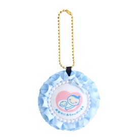 TOA ROSETTE Toamws-28 Maternity Mark, Maternity Key Holder, Double-Sided, Pregnancy, Celebration, Mark, Pearl Charm, Stylish, Gift, Ribon, Simple, Adult, Cute, Baby, Pregnancy, Amulet, Light Blue,