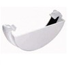 FloPlast White Half Round Gutter External Stop End 112mm