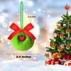 Chewarelly 6 Pack Lime Green Furry Christmas Ball Ornaments with