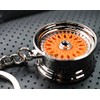 VmG-Store BBS Style Black / Chrome Rim Keyring - Solid