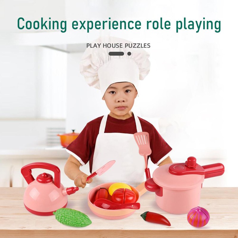 Kitchen Pretend Toys Set for Kids Pots and Pans Educational