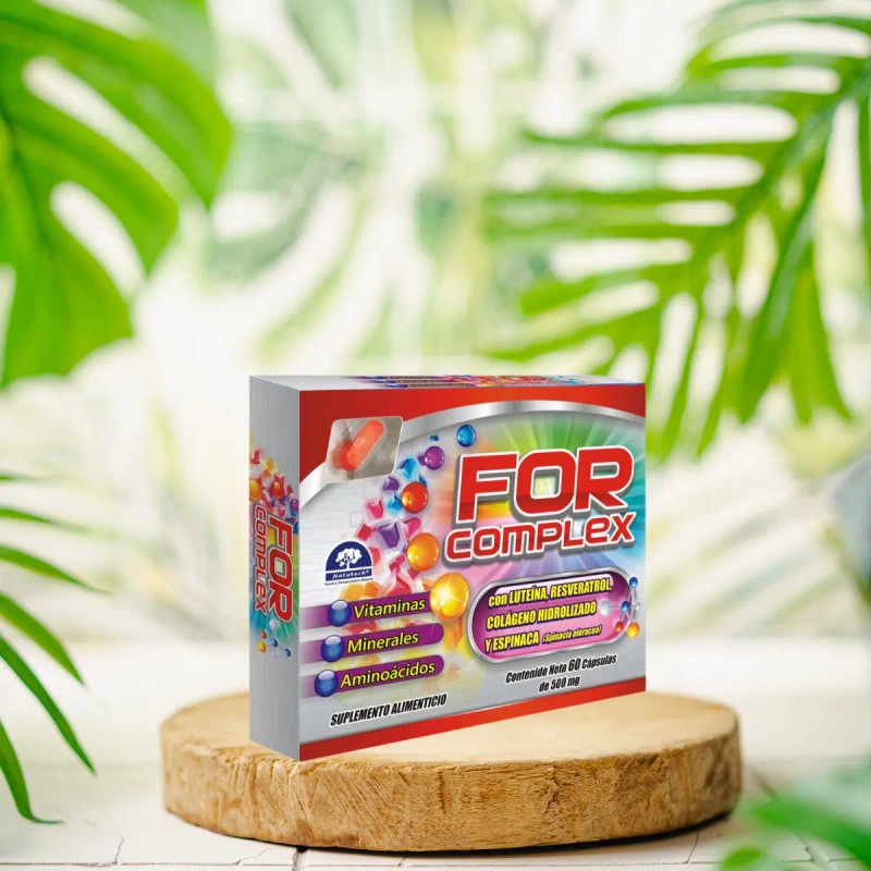 For Complex Caps 500mg Suplemento Luteína Natutech Sabor