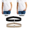 BLMHTWO 2PCS Invisible Elastic Belt, Adjustable No Show Belts No