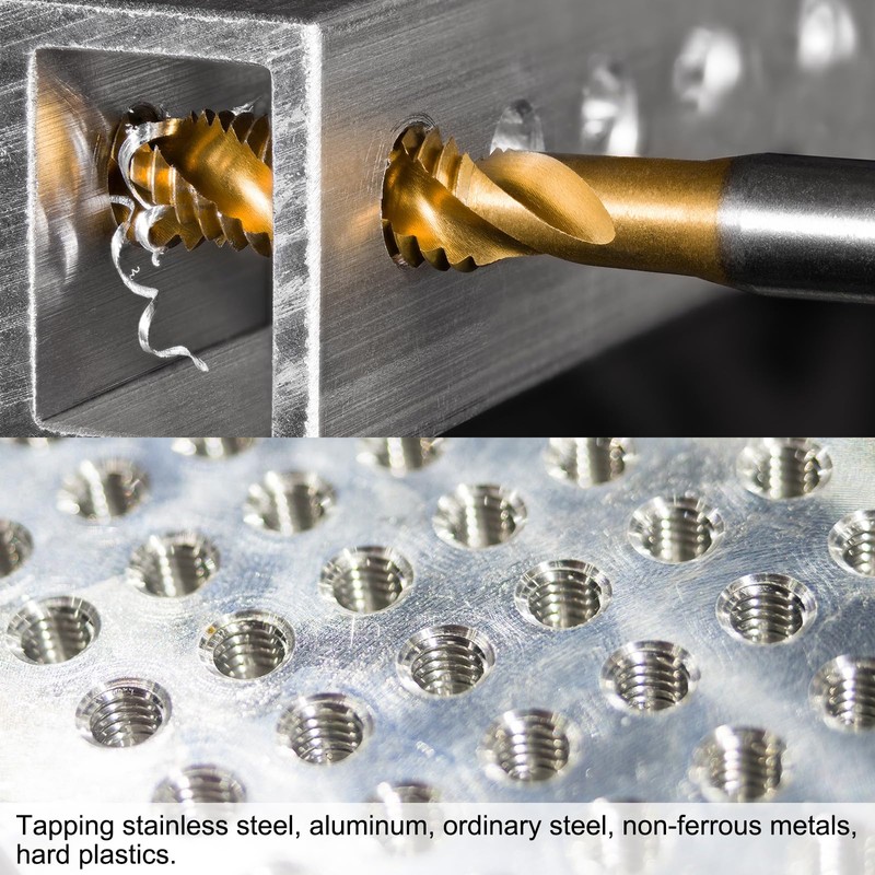 sourcing map Spiral Flute Thread Taps, 3/16-24 UNC 2B Screw