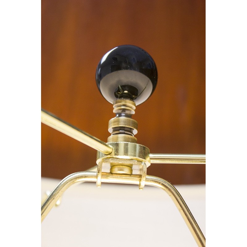 Ceramic Black Ball Antique Base Finial 2" h