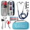 Primacare KB-9397-BL Stethoscope Case, Supplies Included, Blue with Multiple Compartments,