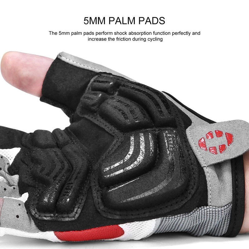 Inbike Men's Bike Gloves Gel Pad Half Finger for Mountail