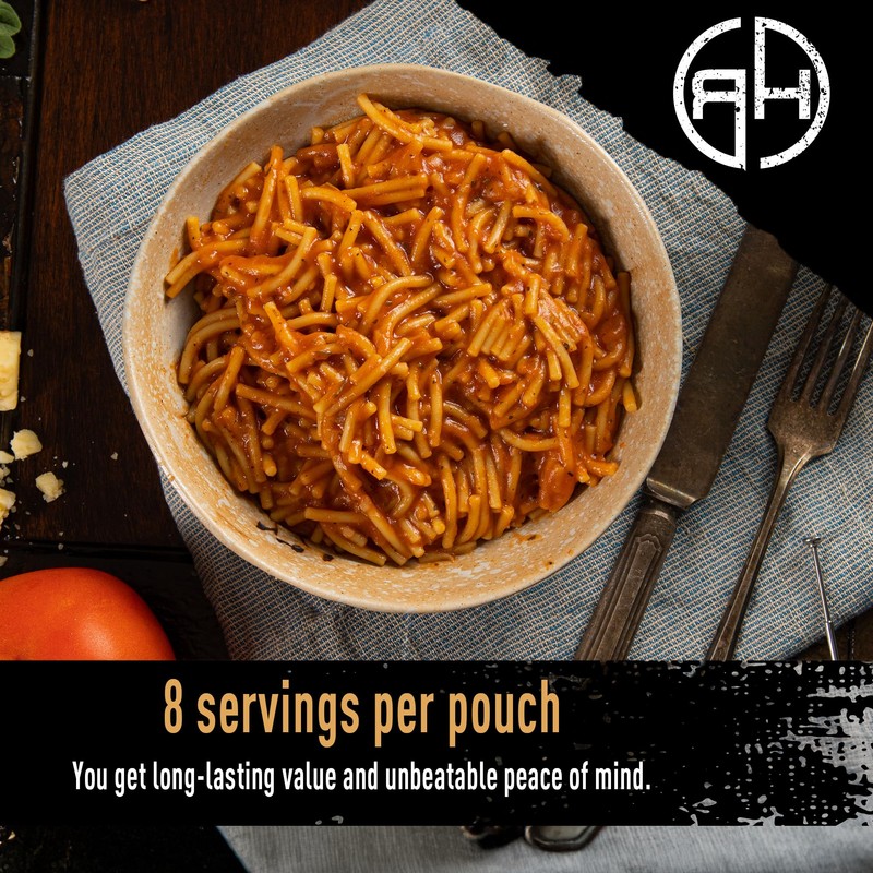 Ready Hour Spaghetti Case Pack (32 Servings), Freeze-Dried Spaghetti Pasta,