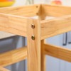 Kitchen Step Stool for Kids with Safety Rail,Solid Wood Construction