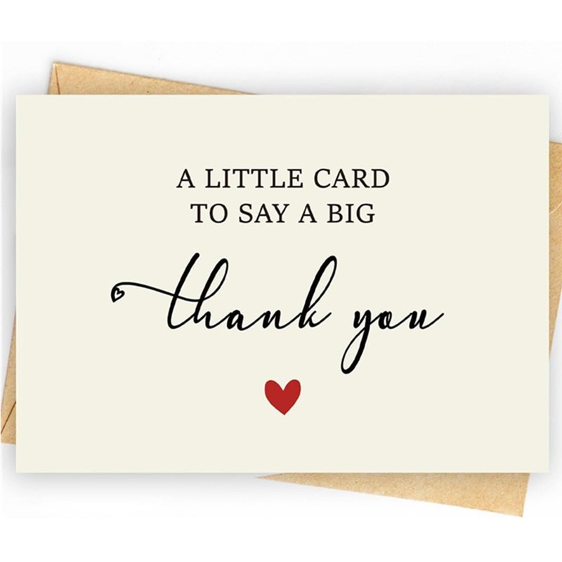 Rattmety 24 Pack Thank You Cards with Envelopes and Stickers,