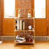 Crofy Crofy No Assembly Folding Bookshelf for Living Room, 3