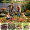 Wheeled Dethatching Rake for Lawn - 15" Heavy Duty Stainless