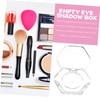 Mikinona Empty Eyeshadow Pans 4pcs Hexagon Palette Case Refillable Makeup