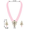 Aheli Crystal Pearl Long Collar con pendientes de caída Conjunto