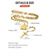 FaithHeart Archangel Michael Pendant Gold Rosemary Beads Rosary Chain Stainless