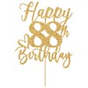 Decoración para tartas de feliz cumpleaños 88, decoraciones de cumpleaños