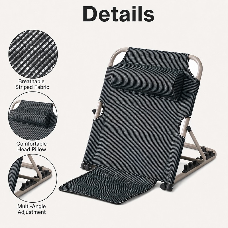 Lifting Bed Backrest Floor Chair for Comfortable Sitting - 6-Speed