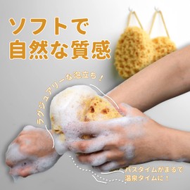 myHomeBody Premium Bathroom Sponge, Loofah Sponge, Shower Body Sponge - Large Size, Rich Foaming and Rounded Sponge, 3 Pack - Oval