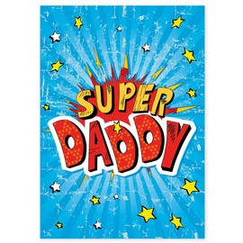 Absolutely Yours Fathers Day Card and Envelope. Card for Dad. Super Daddy Design. Ecofriendly. Printed and Packed in UK