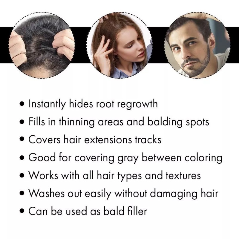 Jerome Russell Spray on Hair Color Thickener - Black 3.5oz