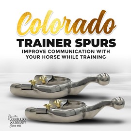 Colorado Saddlery The Trainer Spurs for Men - Stainless Steel, Stylish Boot Spurs with No Rowel - Perfect for Trail Riding, Horse Tack, Outfitting - Comes in a Pair