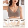 Yadalky Wireless Bra for Women, Deep V Seamless Bras Wirefree
