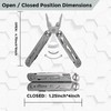 Multitool with Pocket Knife, 25-in-1 Stainless Steel Pliers and Screwdriver,