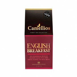 English Breakfast Tea, Pyramid Tea Bags, Camellios (15 Tea Bags, 1 Pack)