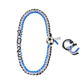 hhdatc Graduation Leis Sport 2025 Graduation Ribbon Lei Graduation Necklace Ball Graduation Leis Class of 2025 Graduation for Student Graduation Gifts Party Supplies(Soccer)