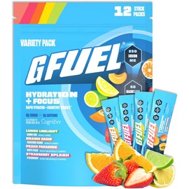 G Fuel Polvo De Electrolitos Para Una Hidratación Y Concentración Instantáneas, Paquete Variado De Electrolitos Sin Azúcar Con Sabores Limón, Naranja, Melocotón Y Fresa, Mezclas De Bebidas Nootrópicas
