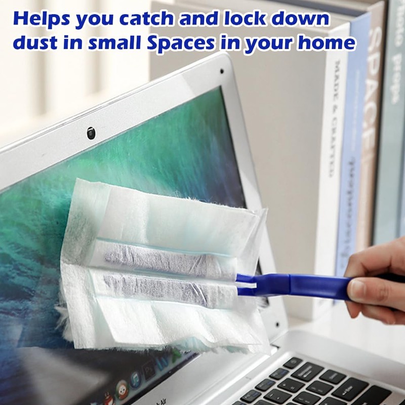 21 Pcs Flash Duster Refills, Disposable Fluffy Dust Magnet Heads,