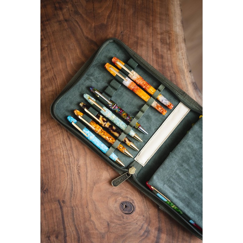 Esterbrook Canvas Collection - 20 Pen Zipper Case - Army