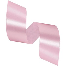 Pink Ribbon 1-1/2 Inch, 25 Yards Solid Satin Fabric Ribbons for Christmas Gift Wrapping, Christmas Garland, Christmas Tree Ornaments, Bows Making, DIY Crafts, Sewing Projects and Wedding Party