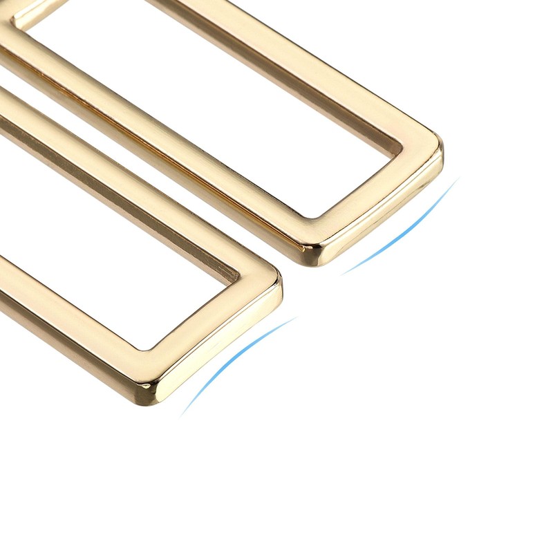 sourcing map Metal Rectangle Ring Buckles 39x12.5mm for Bags Belts