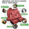 GEEYONTEK Car Seat Cover Front Set, Front and Rear 2