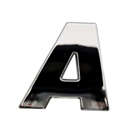 Mukojima Automobile Supplies Manufacturing MYS-030T 3D 3D Molded Emblem Sticker Alphabet A Silver