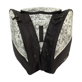 TRANSPACK Edge Junior Water-Resistant 33L Ski/Snowboard Boot Helmet Goggles & Gear Backpack Bag, White snowflake