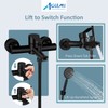 Aolemi Matte Black Wall Mount Bathtub Faucet with Handheld Sprayer