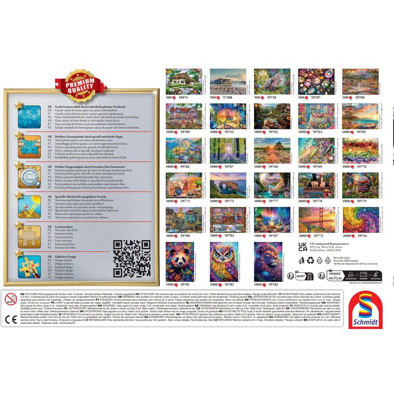 Schmidt Spiele 59718 Dream Journey with Unicorn 500 Pieces Puzzle