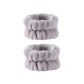 Facial Cleansing Bracelet, Elastic Makeup Sweatband and Towel, Spa Bracelet for Women and Girls, Absorbent and Hygienic - Grey
