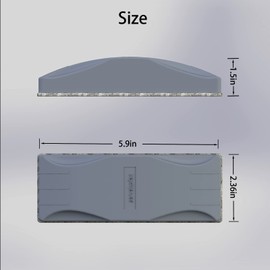 Servakofan Magnetic Dry Eraser, Whiteboard Eraser, Glass Board Eraser(Gray),10 Changable Felt Pads Included, for Classroom, Home Education and Office