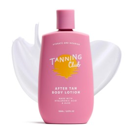 Tanning Club - Loción Para Después Del Bronceado - Extensor Hidratante Del Bronceado Con Ácido Hialurónico, Aloe Y Manteca De Karité - Hidratante Corporal Nutritivo Para Pieles Bronceadas - 150 Ml